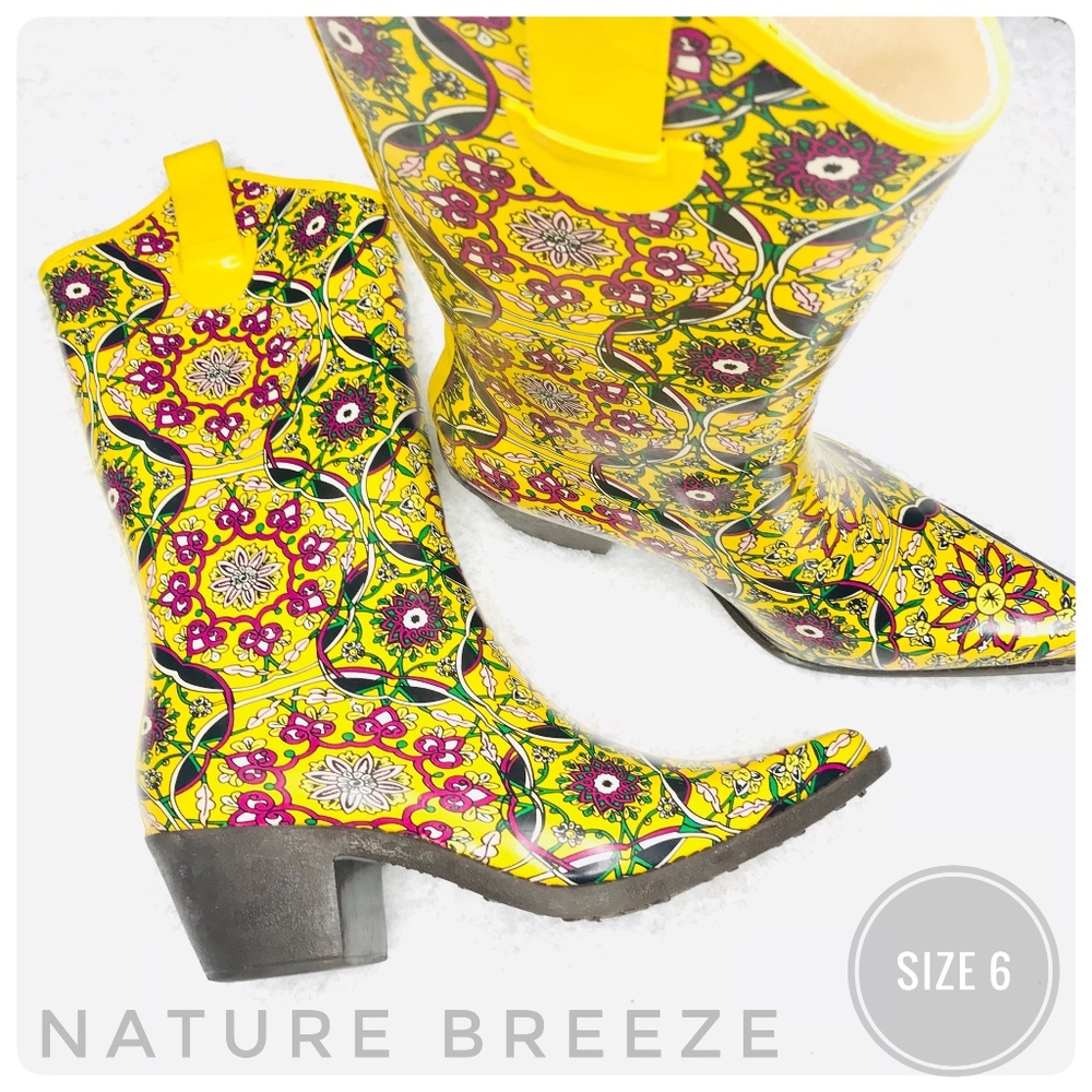 NATURE BREEZE COWBOY RAIN BOOTS